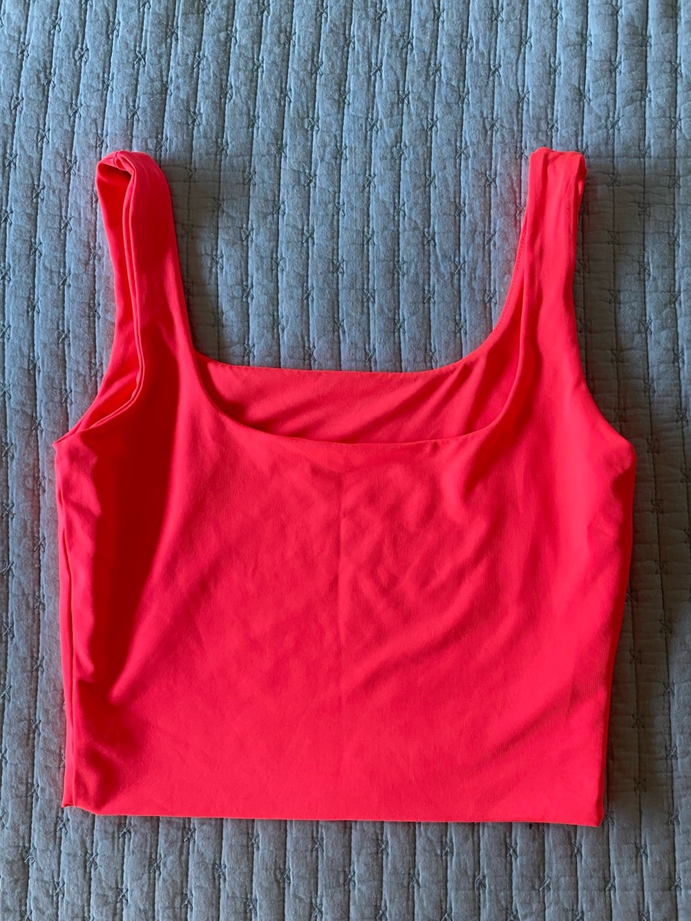 Neon Coral Colored Crop Top